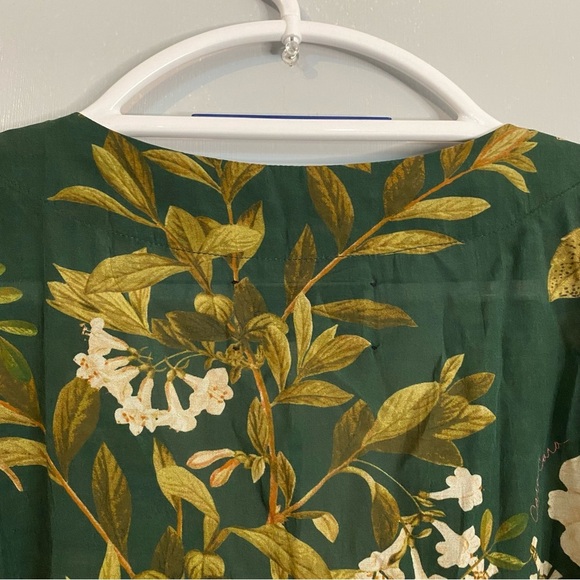 Cara Cara Millbrook Floral Dress in Green Botanical Birds in Size XS - Picture 14 of 16
